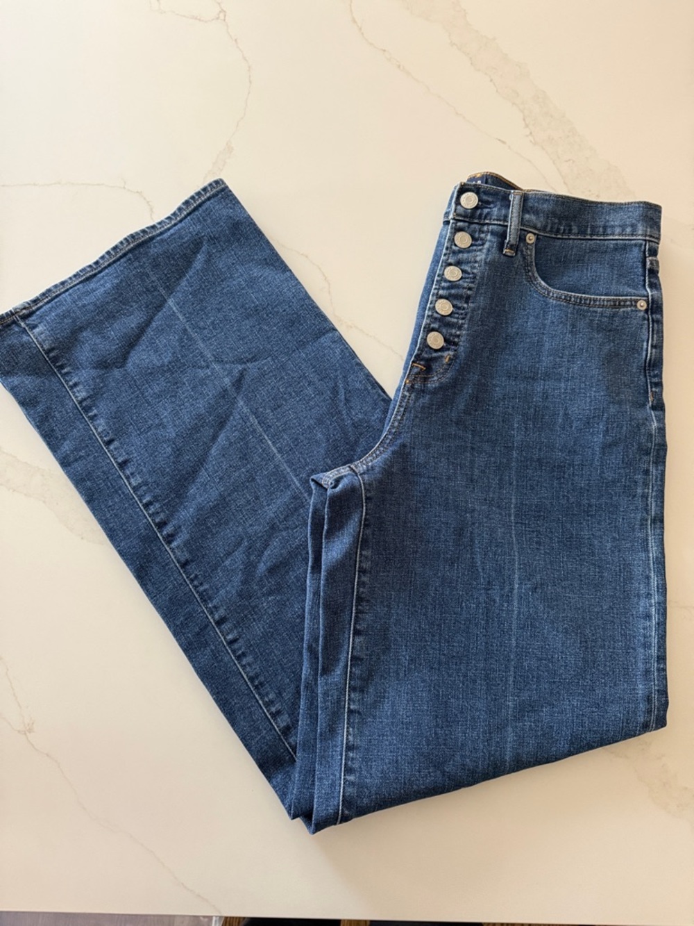 GAP High-Rise Wide Leg Button-Fly Jeans - Blue